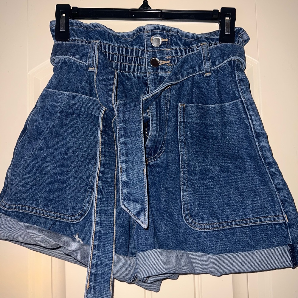 Zara Blue Denim Women Shorts